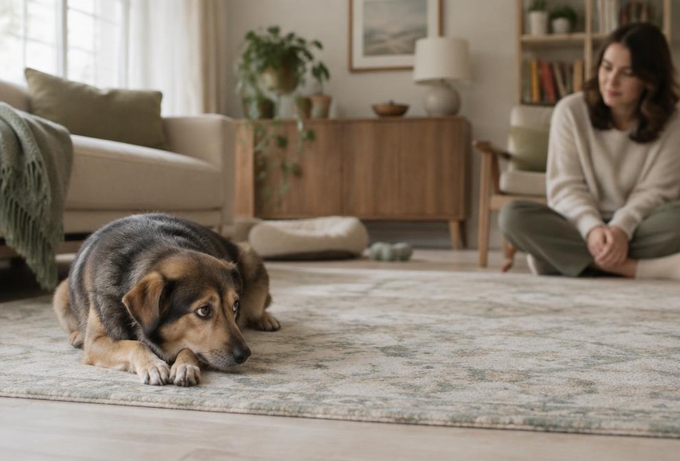 Illustratie bij Angstige hond: herkennen en rustig opbouwen