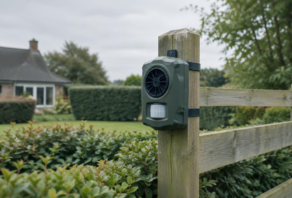 Illustratie bij Anti-blafapparaat binnen of buiten plaatsen