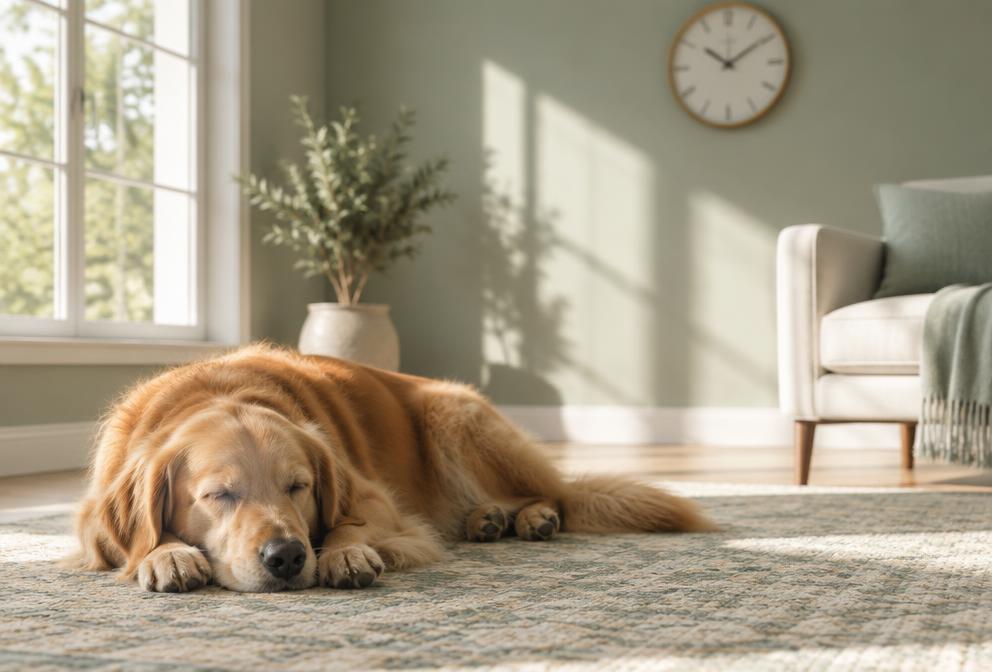 Illustratie bij Hoelang mag een hond alleen thuis blijven?