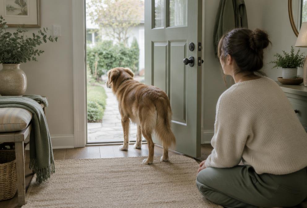 Illustratie bij Hond durft niet naar buiten: zo bouw je op