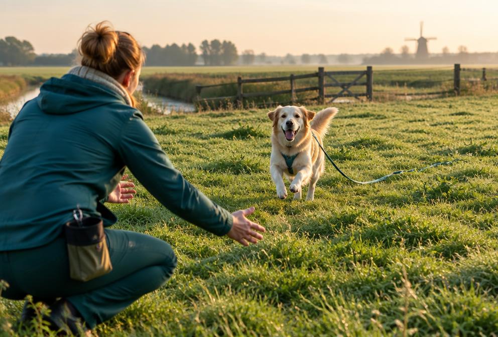 Illustratie bij Hond leren terugkomen: betrouwbaar terugroepen