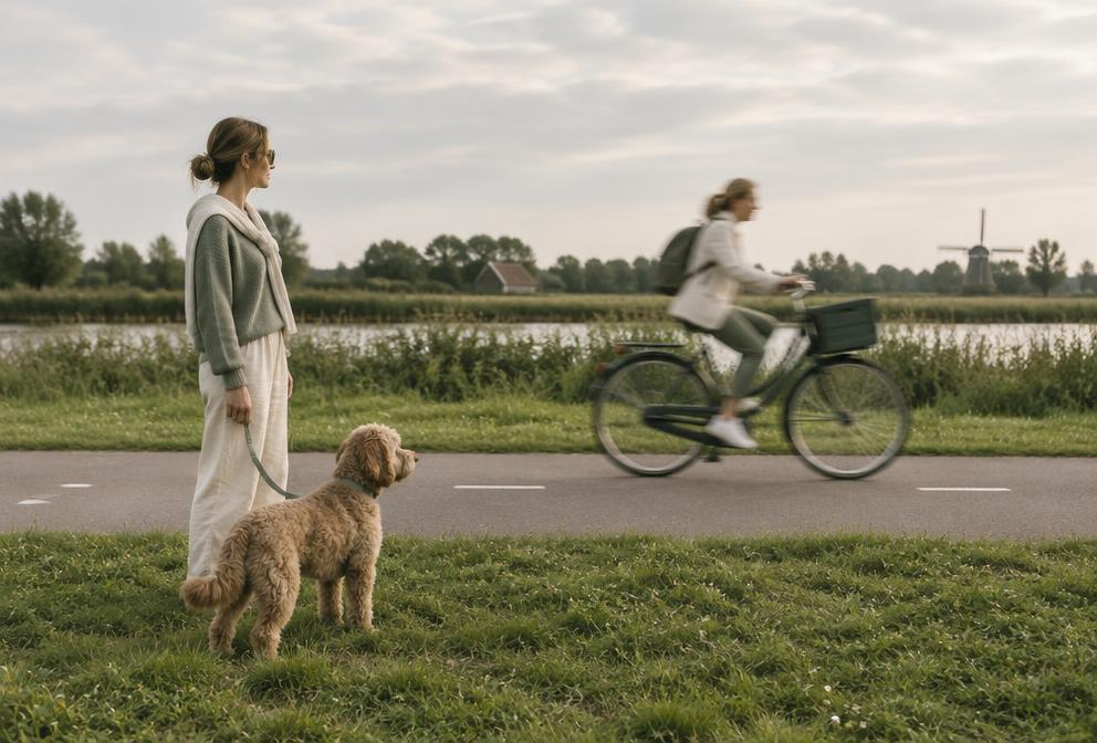Illustratie bij Hond valt uit naar fietsers en auto's